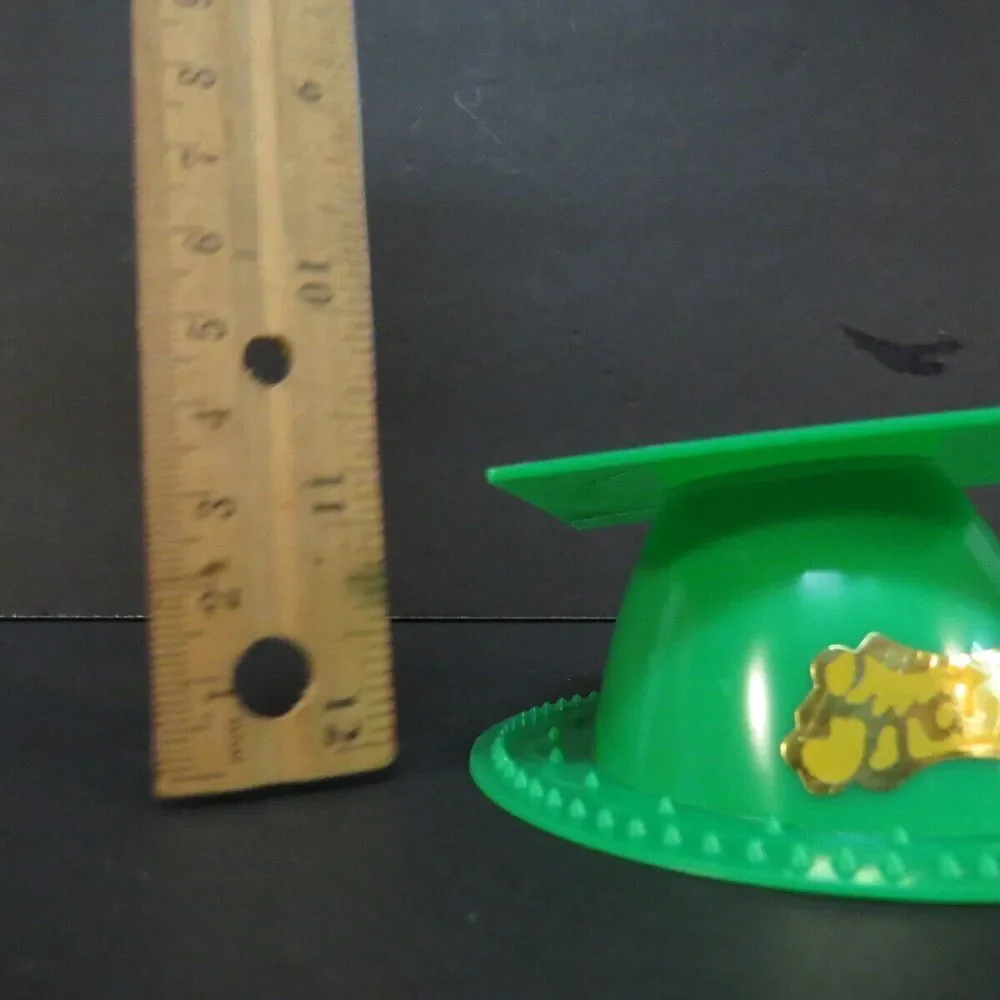 Graduation Cap Hat Cap Topper Tassel Cake Decoration Green HS College Lot of 11